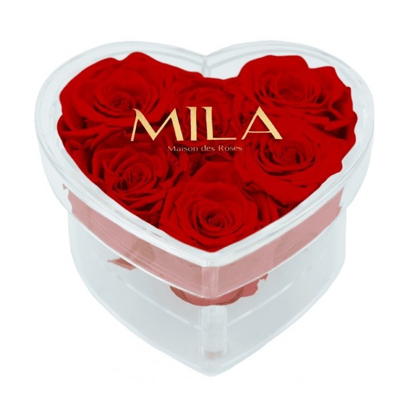 Mila Acrylic Small Heart - Rouge Amour