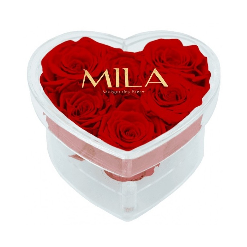 Mila Acrylic Small Heart - Rouge Amour